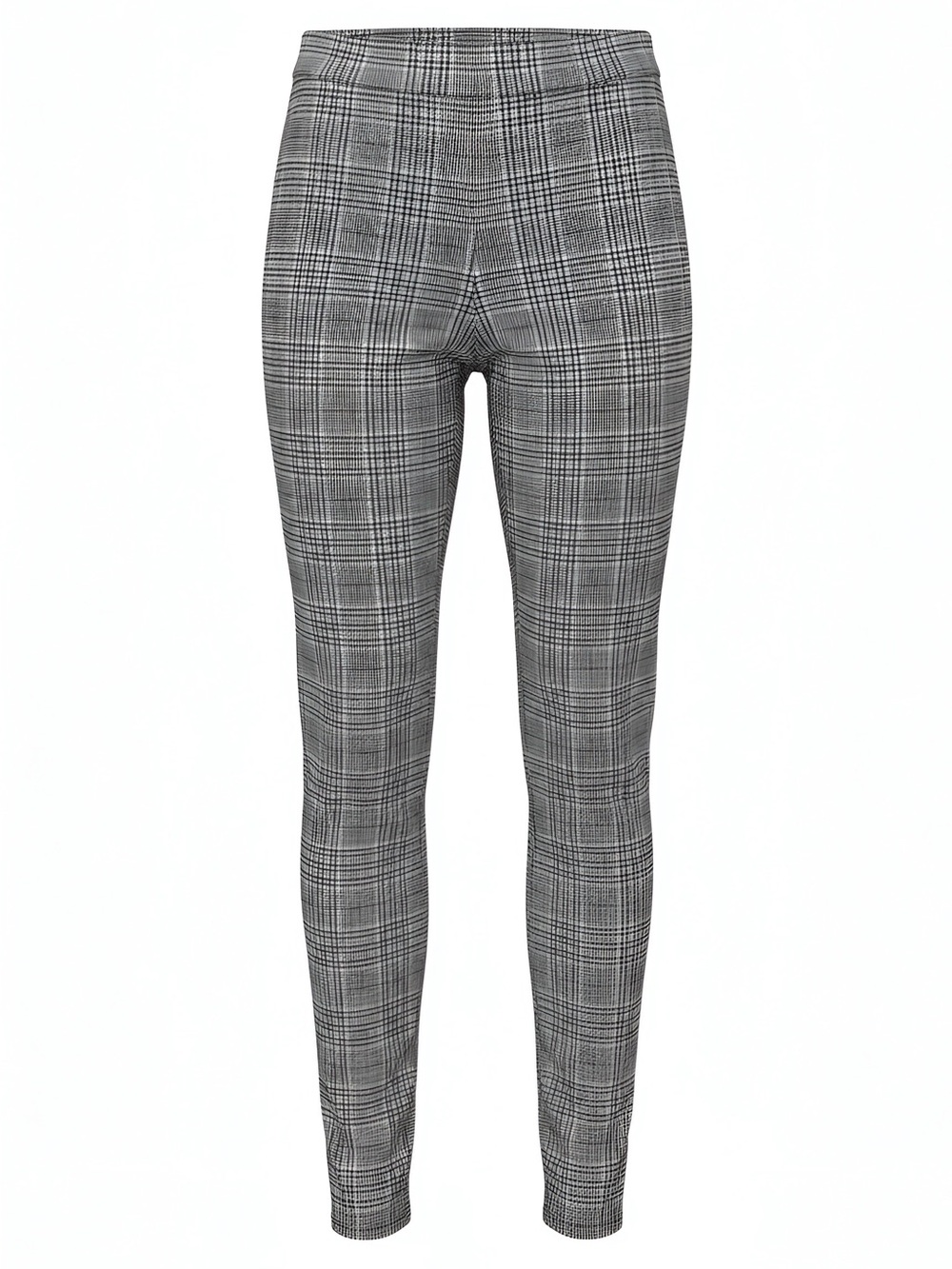 Seven7 Plaid Stretch Ponte Leggings in Black,  White, & Tan - Size Medium